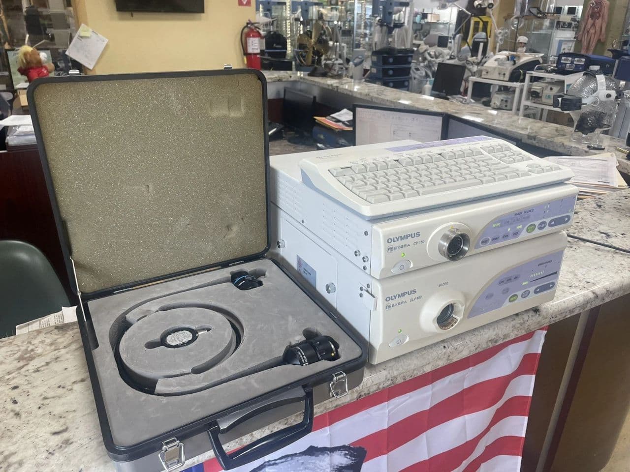 Olympus EVIS EXERA CV-160 & CLV-160 with EVIS OVS-100 Endoscopic Video System