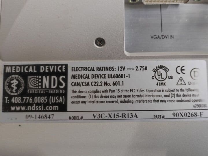 NDS Surgical Imaging V3C-X15-R13A Medical LCD Monitor for Video Endoscopy thumbnail 3