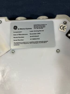 GE 00-878150-07: Laser Aiming Device for Mobile C-Arm Systems thumbnail 5