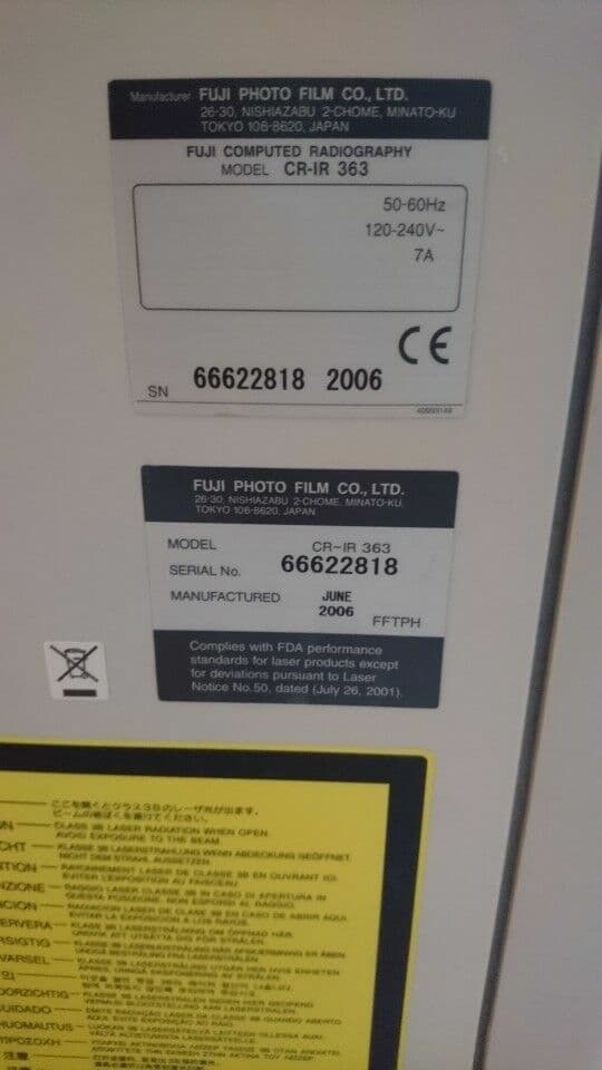 Fuji Profect CR-IR 363 Multiloader CR System thumbnail 2