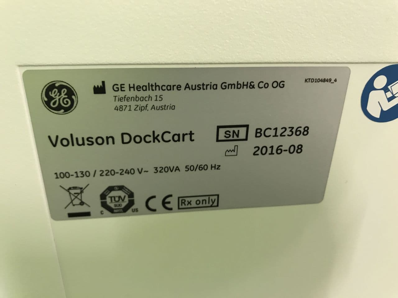 GE Voluson DockCart Ultrasound System Trolley thumbnail 3
