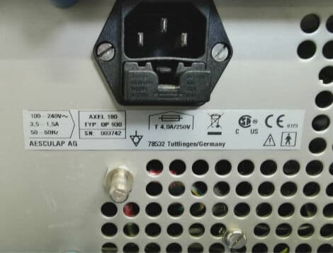 Aesculap Axel 180 Endoscopic Light Source thumbnail 6