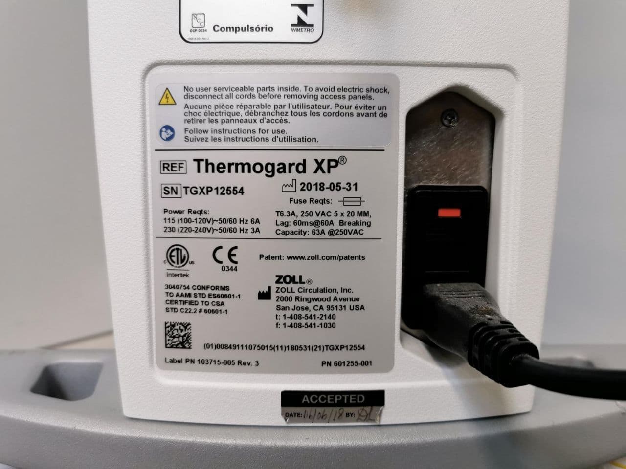 ZOLL Thermogard XP (TGXP) Intravascular Temperature Management System thumbnail 6