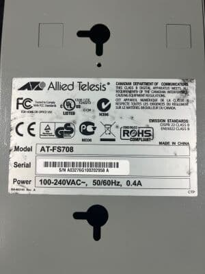 Replacement 8-Port Ethernet Switch AT-FS708 for GE Senographe Essential Mammography Systems thumbnail 3