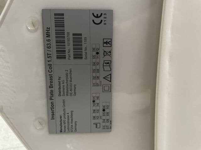 Siemens Frame Breast Coil with Insert Plate for Avanto/Espree | P/N: 10185768 thumbnail 3