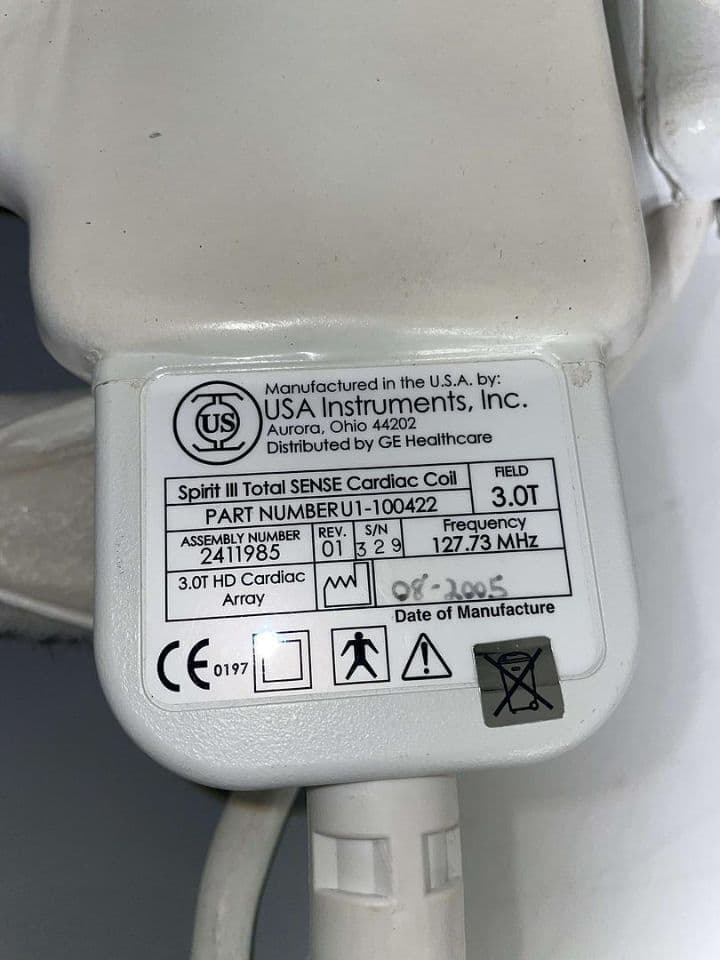 GE Spirit III Total SENSE 3.0T Cardiac Array MRI Coil thumbnail 4