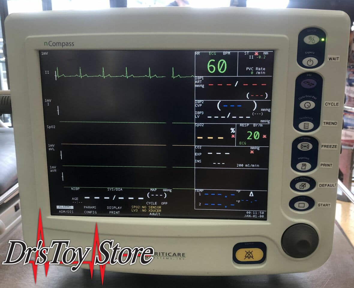 Criticare nCompass Patient Monitor with 3-Channel IBP and CO2 thumbnail 2