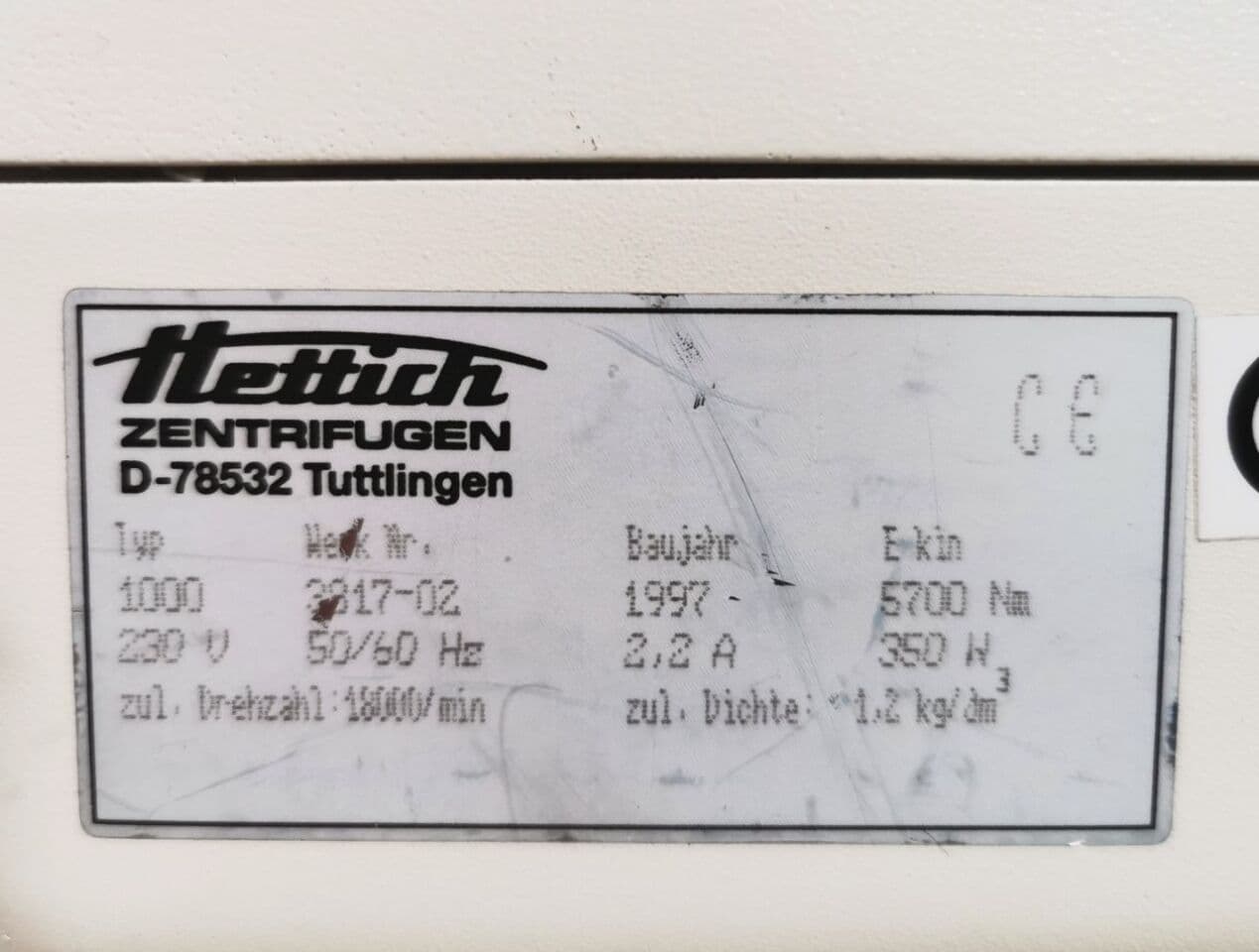 Compact Benchtop Hettich EBA 12 Centrifuge for Clinical Labs thumbnail 7