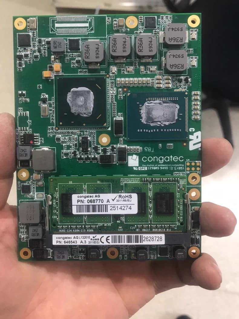 GE Logiq P7 P9 Spare Parts | congatec AG L132616 | Ultrasound SOM Module | System-On-Module CPU Board | GE Ultrasound Backend Motherboard Processing Module