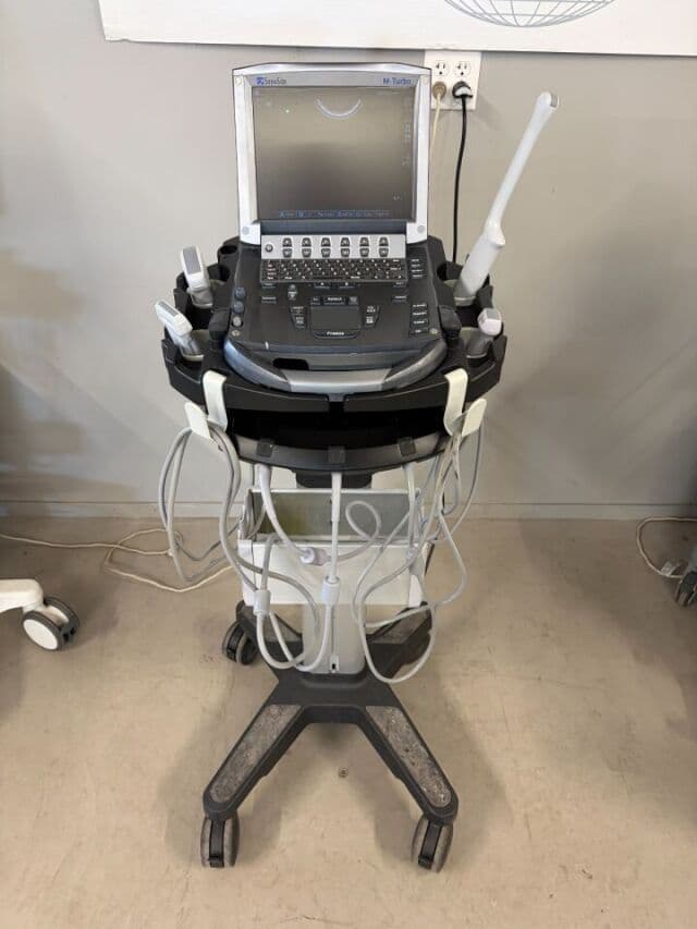 Sonosite M-Turbo Portable Ultrasound | 2013 Model | P/N M-Turbo | w/ HFL38x C60x P21x ICTx Transducers