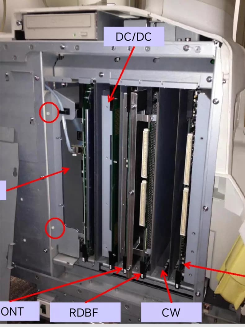 Hitachi Avius ultrasound machine repair (RDBF beamformer board) Artifact Imaging thumbnail 2