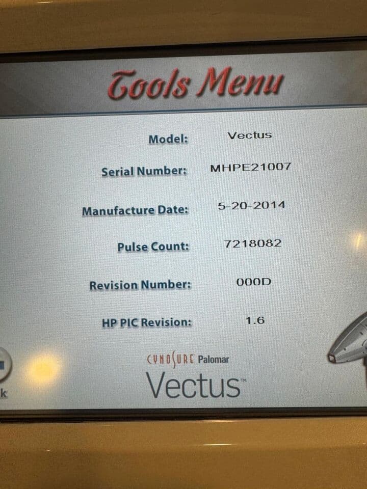 Cynosure Vectus Laser Hair Removal System thumbnail 2