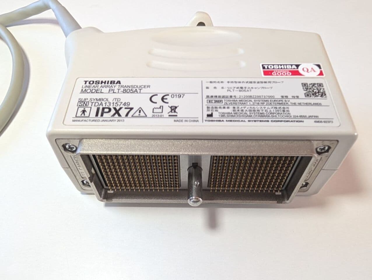 Toshiba PLT-805AT Linear Ultrasound Transducer for Aplio, Xario, and Viamo Systems thumbnail 2