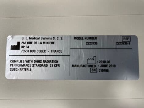 Control Panel, Part 2223736-6, for GE Senographe Essential Mammography Systems thumbnail 3