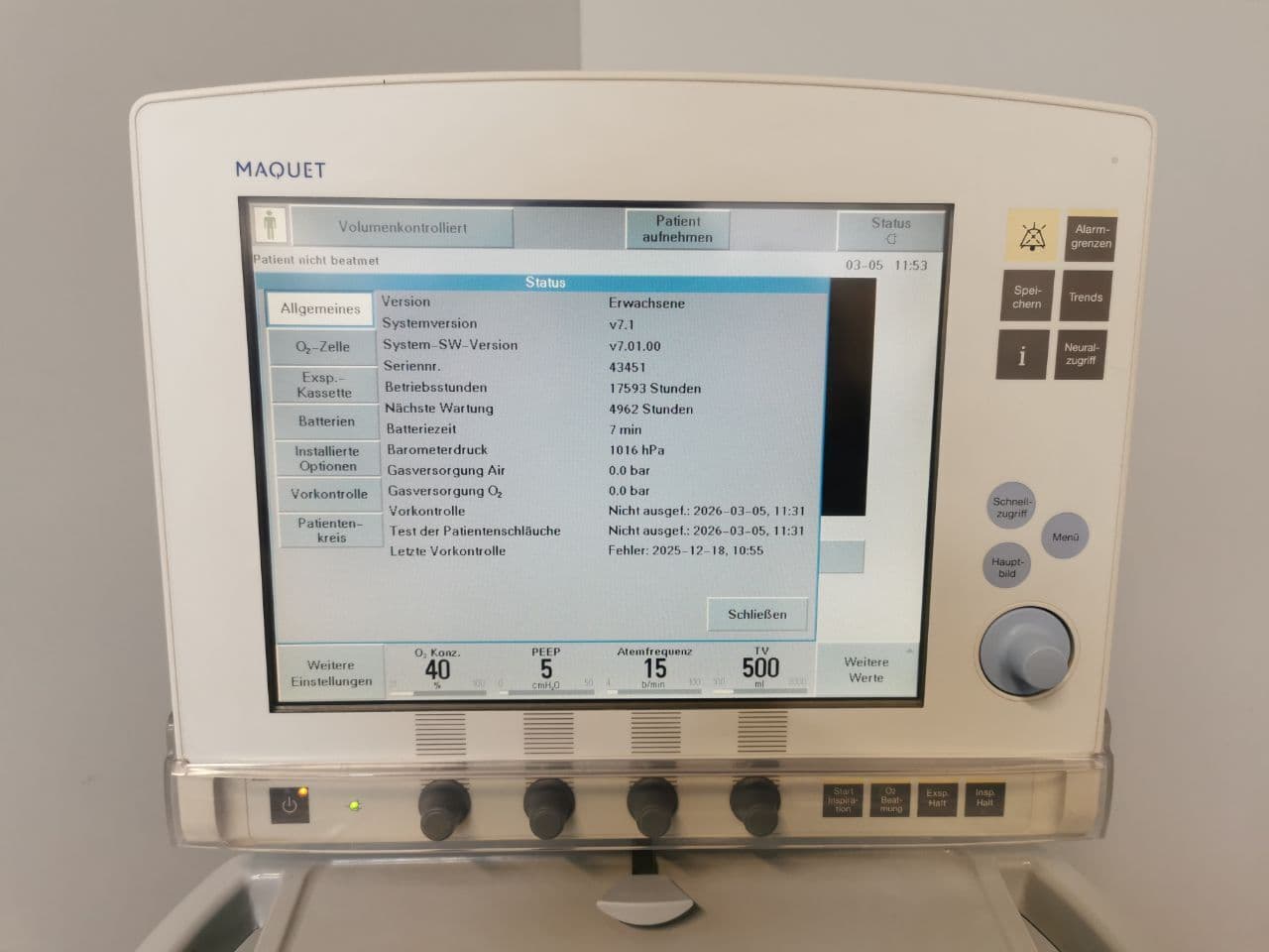 Maquet Servo-i Critical Care Ventilator System thumbnail 6