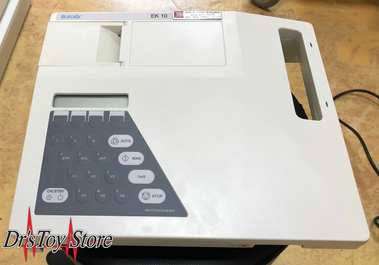 Burdick EK 10 ECG Machine with Leads and Clips thumbnail 2