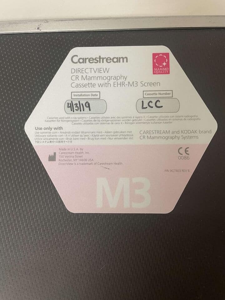 Carestream EHR-M3 CR Mammography Cassette with Screen, 24x30cm thumbnail 3