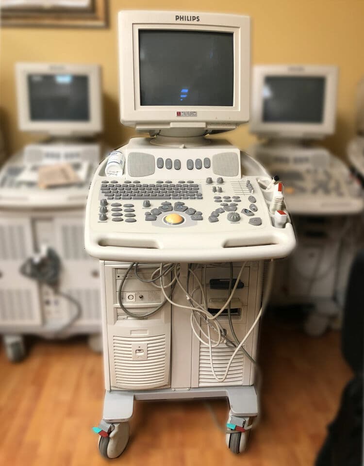 Philips Envisor M2540A General Ultrasound System with Phased, Linear, and Pencil Probes