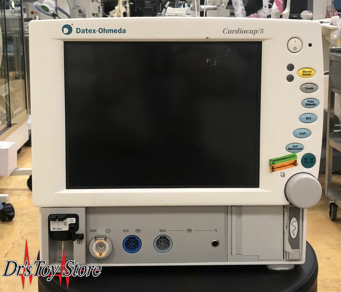 GE Datex Ohmeda Cardiocap 5 Patient Monitor with NIBP, ECG, and SpO2 thumbnail 3
