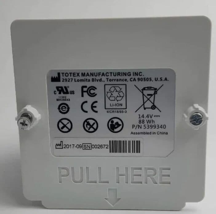 GE Vivid S70 Ultrasound Battery 14.4V (P/N 5399340) image 1