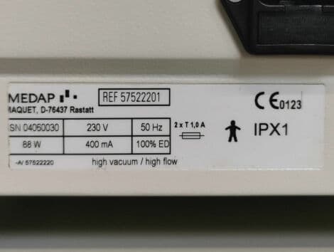 Medap P 7030 Medical Suction Pump thumbnail 6