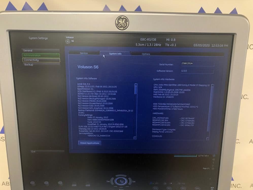 GE Voluson S6 Diagnostic Ultrasound System thumbnail 5