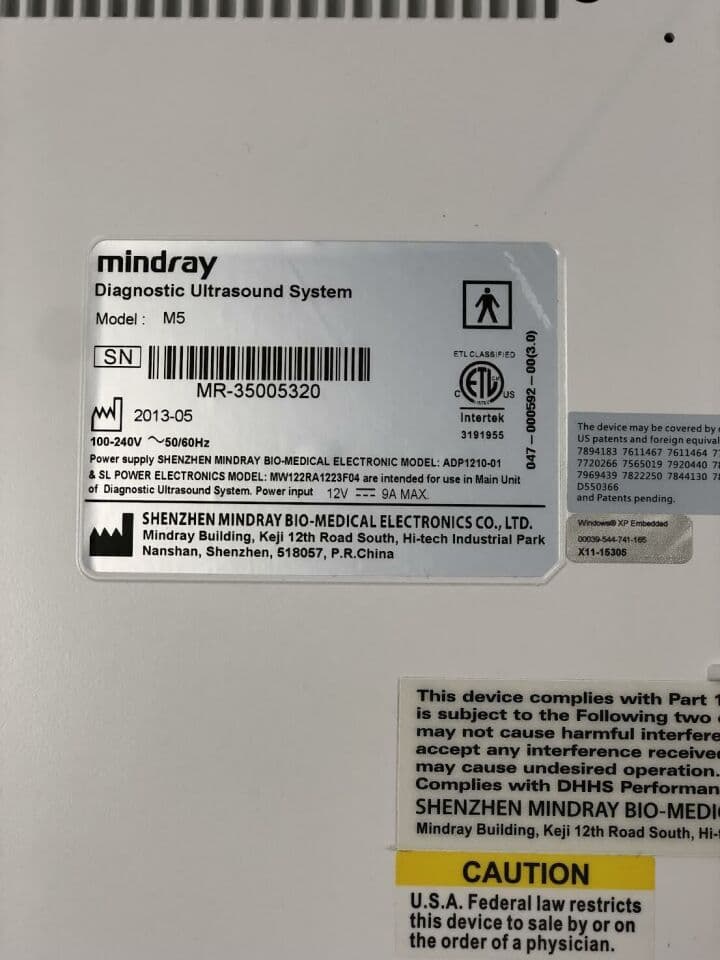 Mindray M5 Portable Ultrasound System thumbnail 5