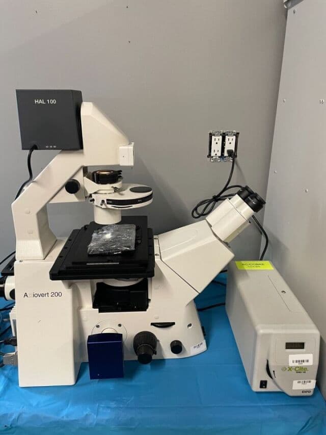 Carl Zeiss Axiovert 200 | Inverted Fluorescence Microscope System | Digital Video Microscopy | Lab Equipment Spare Parts