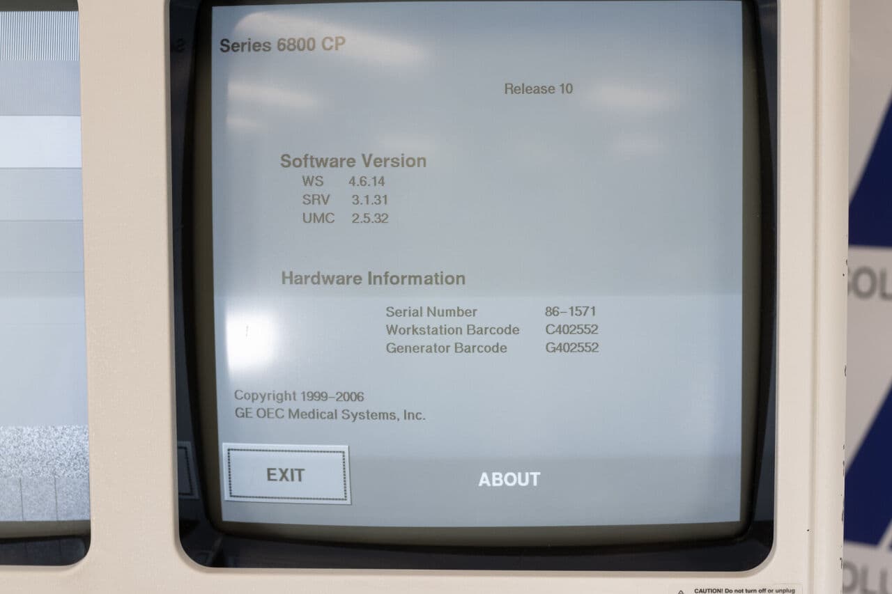 GE OEC MiniView 6800 Mini C-Arm thumbnail 8