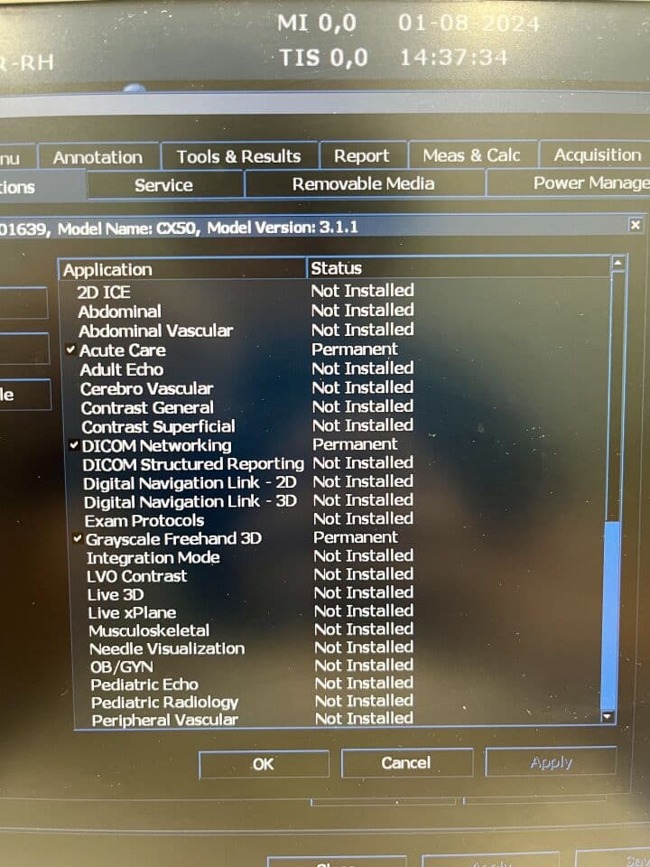 Philips CX50 Cardiac Ultrasound System Console thumbnail 4
