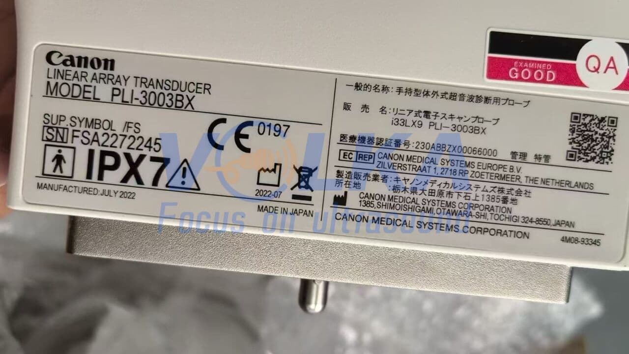 Canon i33LX9 PLI-3003BX Ultrasound Component thumbnail 2