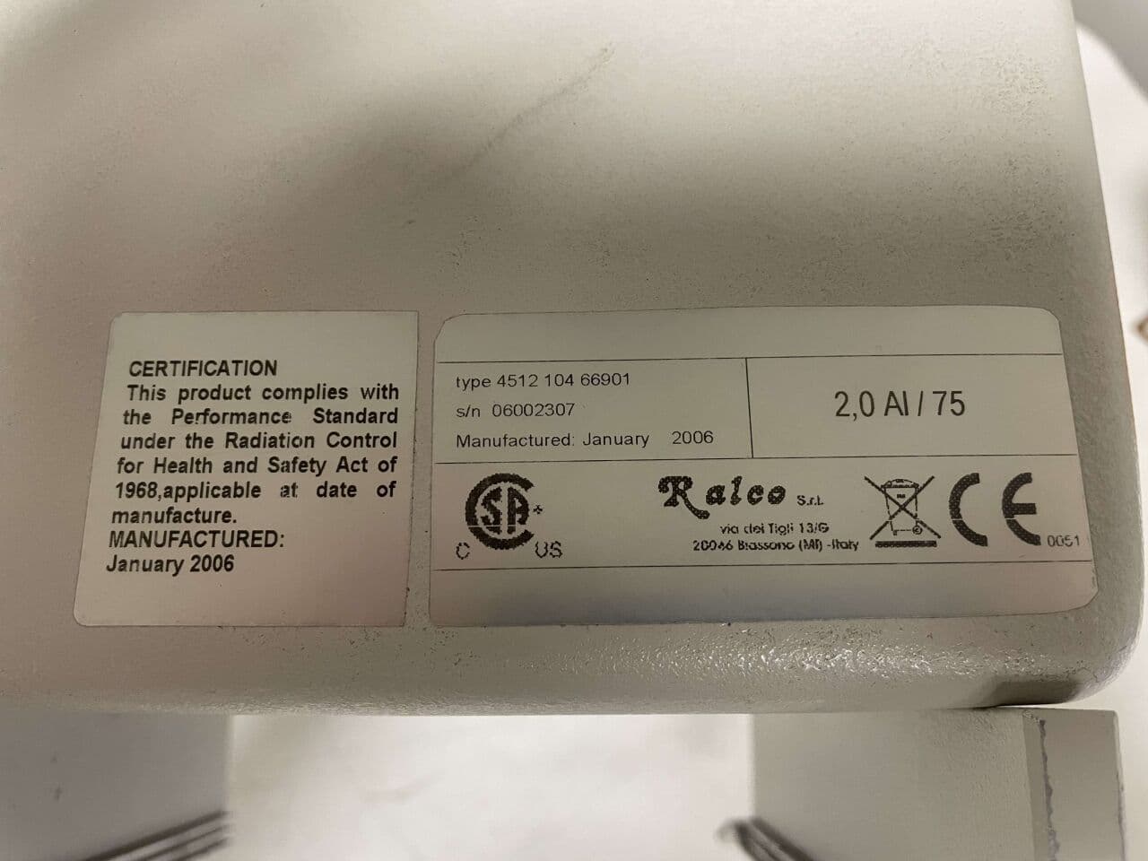 RALCO 4512 X-Ray Collimator thumbnail 3