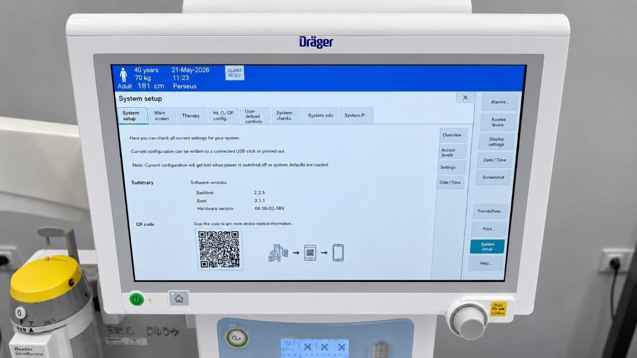 For Sale DRAEGER Perseus A500 Anesthesia Machine thumbnail 5