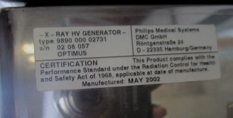Philips HV Generator | Siemens Multix Axiom Compatibles | Part Number 9890-000-02731 | S/N 0208057 | Rad/Fluoro Room Power Supply | X-Ray Inverter Spare Parts thumbnail 2