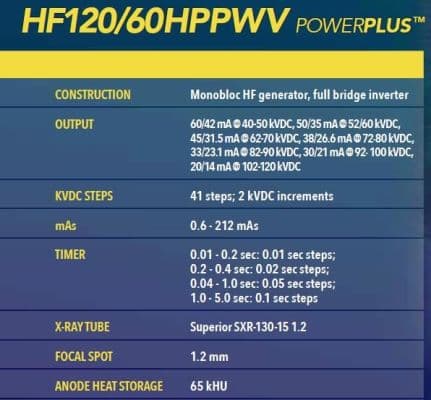 High-Power MinXray HF 120/60HPPWV PowerPlus Portable X-Ray System thumbnail 3