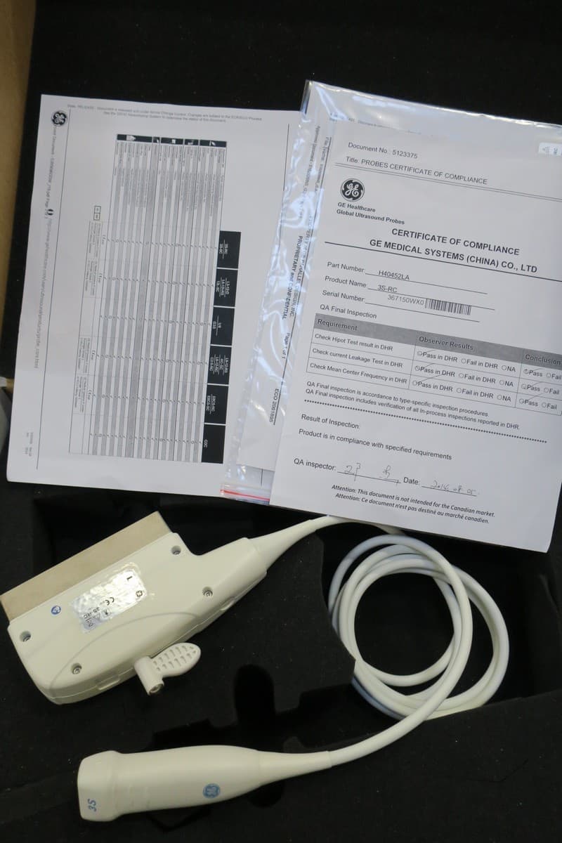 Ge 3S-RC Ultrasound Probe Phased Array Transducer image 1