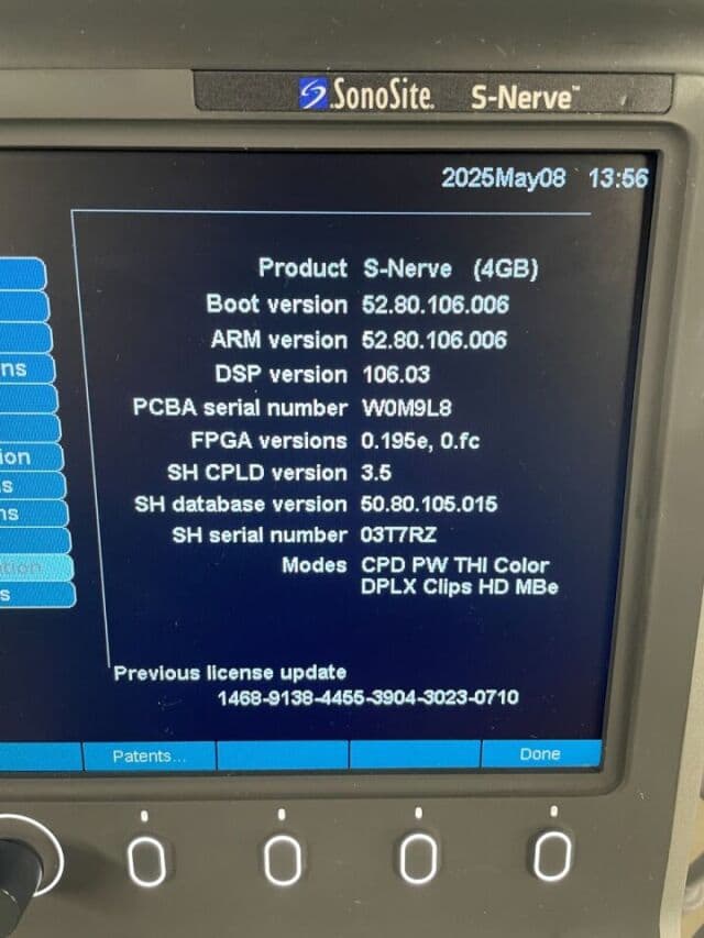 Sonosite S-Nerve Ultrasound 2012 | HFL38x High-Frequency Linear Probe | P/N P09417-50 | Anesthesia & MSK Imaging System thumbnail 2
