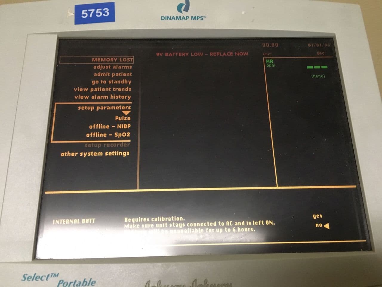 Johnson & Johnson DINAMAP MPS SELECT Portable Vital Signs Monitor thumbnail 3