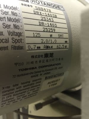 Toshiba DRX — Chiropractic X-ray System thumbnail 4