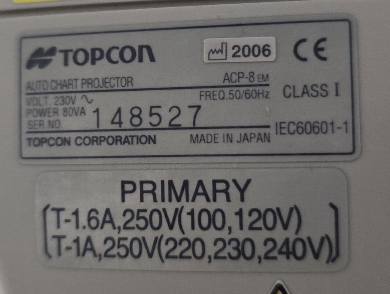 Topcon ACP-8 Ophthalmic Refraction Unit with SL-D7 and Haag-Streit AT 900 thumbnail 11