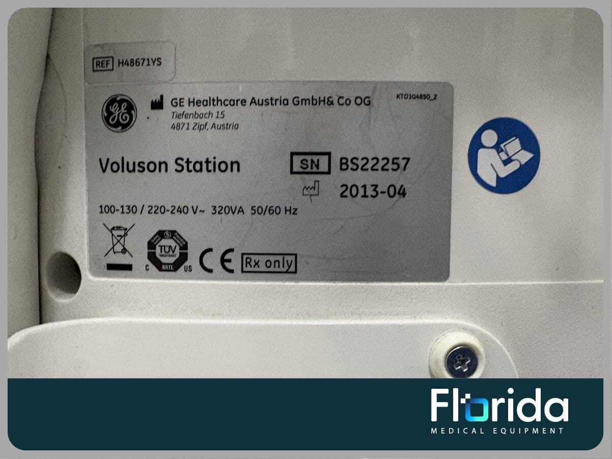 For Sale GE VOLUSON H48671YS 2013 E ROLLING CART W/ TRIPLE CONNECTOR thumbnail 7