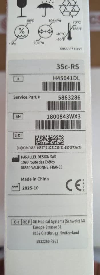 GE 3SC-RS Cardiac Sector Ultrasound Transducer thumbnail 2