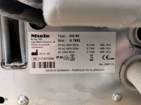 Instrument Reprocessing Washer Disinfector — Miele G 7882 thumbnail 9