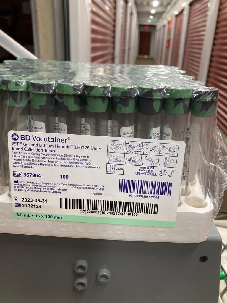 PST Gel & Lithium Heparin Blood Collection Tubes by BD (Vacutainer, 8.0 mL) thumbnail 2