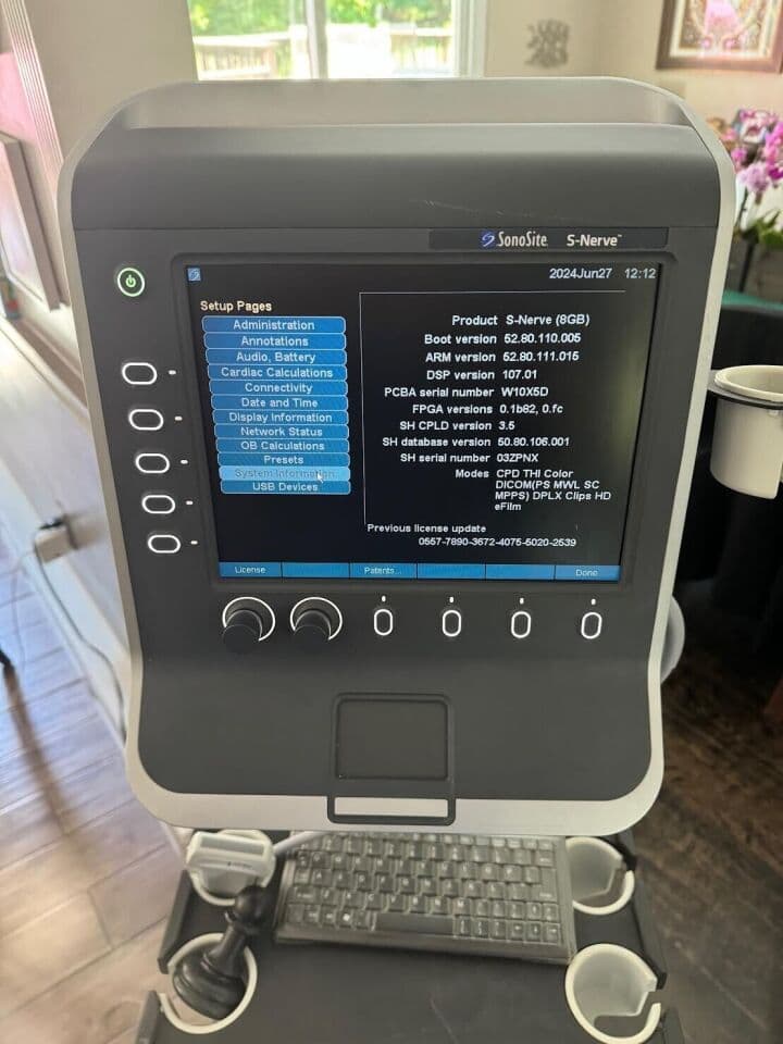 Sonosite S-Nerve Ultrasound System with Cart and L38x Vascular Probe thumbnail 2