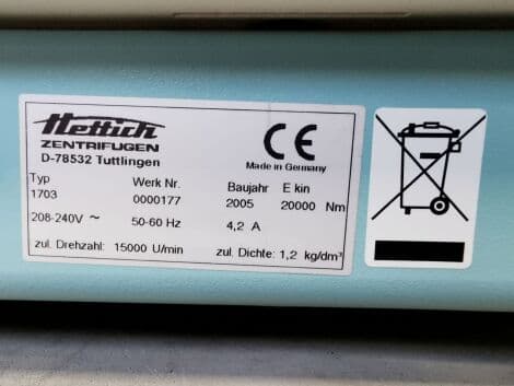 Laboratory Sample Preparation Centrifuge — Hettich Rotina 38 thumbnail 5