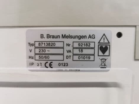 Braun Perfusor fm PCA Syringe Infusion Pump, Model 8713820 thumbnail 7