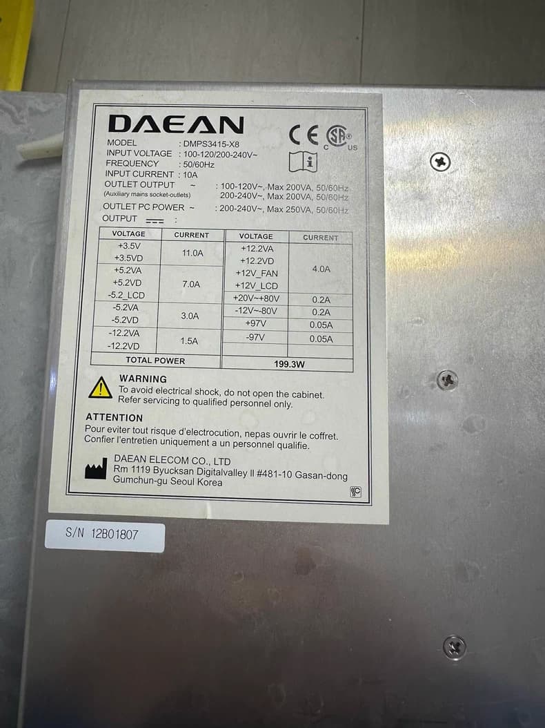 Samsung Medison X8 Power Supply DMPS3415-X8 DAEAN DDM Power Module Ultrasound Spare Part thumbnail 2