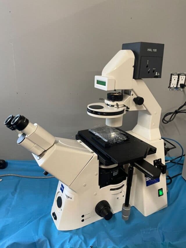 Carl Zeiss Axiovert 200 | Inverted Fluorescence Microscope System | Digital Video Microscopy | Lab Equipment Spare Parts thumbnail 3
