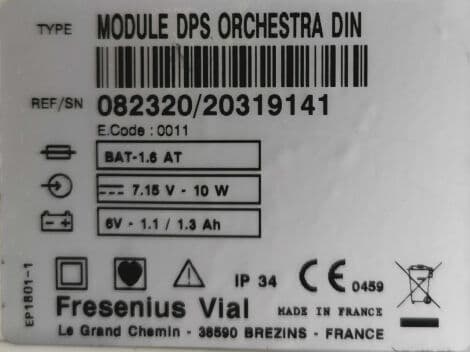 Fresenius Orchestra DPS DIN Syringe Infusion Pump thumbnail 6